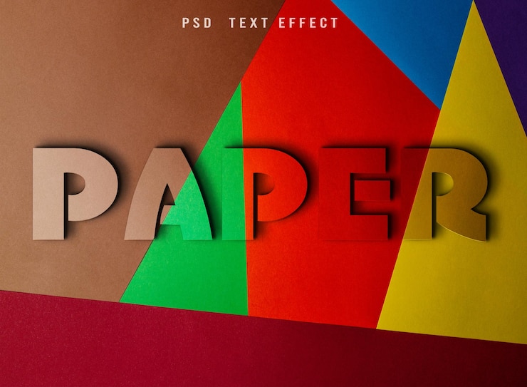 PSD effet de texte de papier de luxe psd