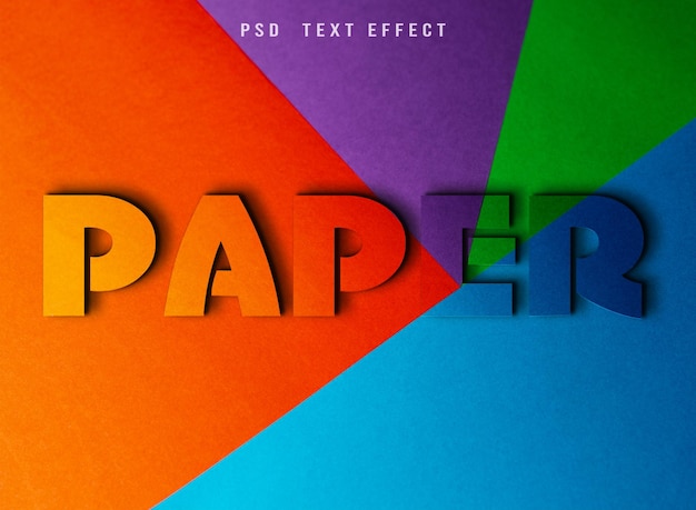 PSD effet de texte de papier de luxe psd