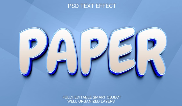 Effet de texte papier PSD