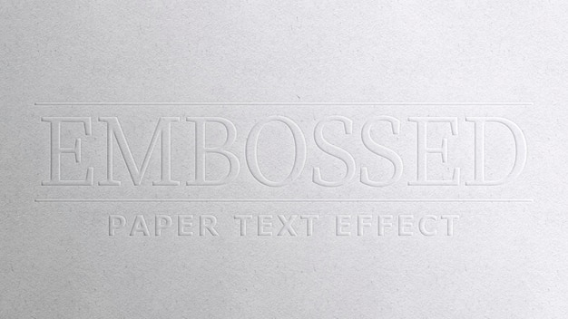 Effet de texte sur papier en relief
