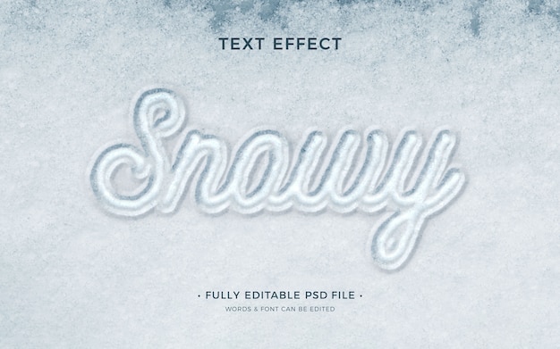 Effet de texte par temps enneigé