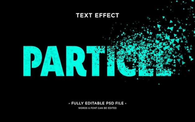 PSD effet de texte de particules.