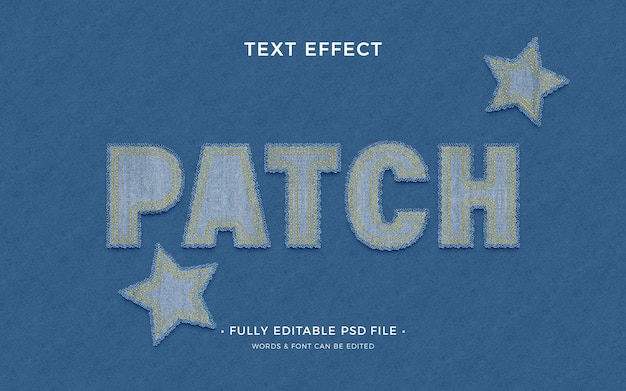 PSD effet de texte de patch