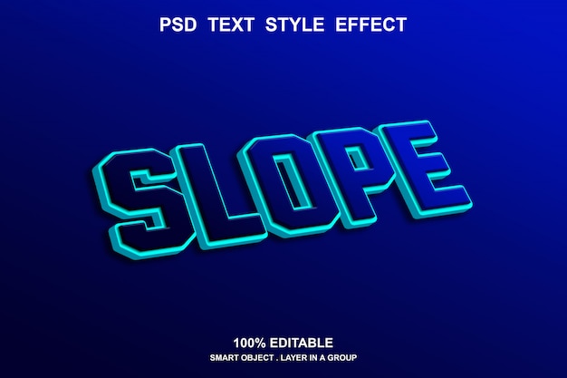 Effet de texte de pente