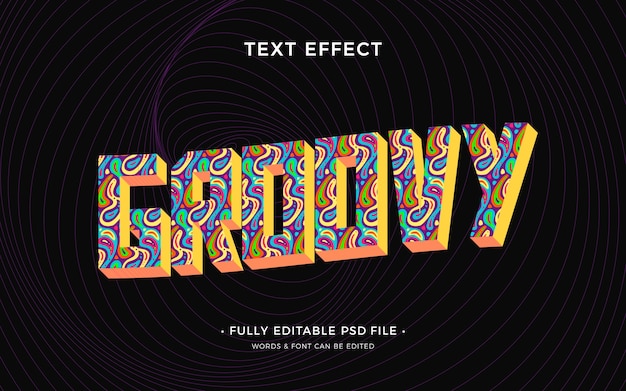 Effet de texte phychédélique