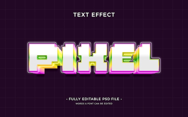 PSD effet de texte pixel