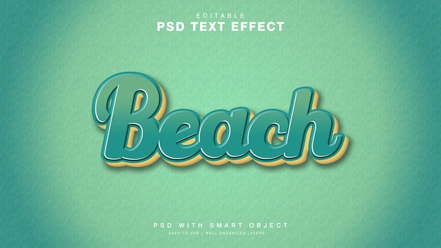 PSD effet de texte de plage