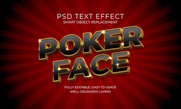 Effet De Texte De Poker Face