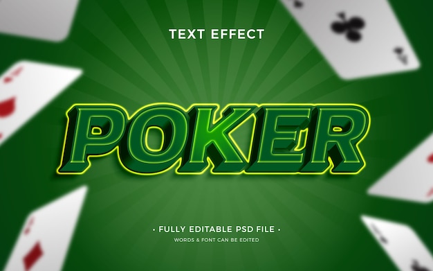 Effet de texte de poker