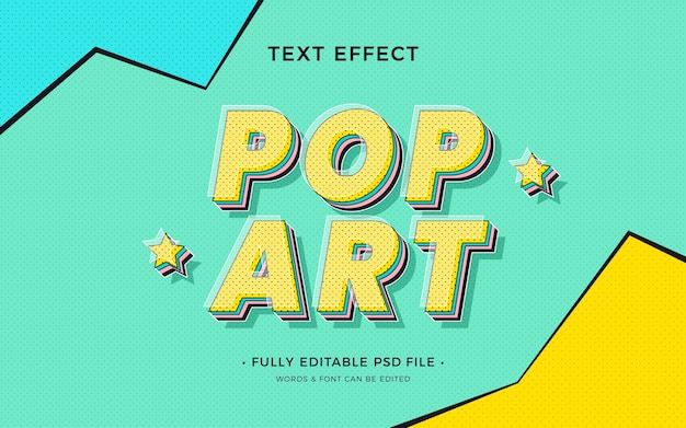 PSD effet de texte pop art