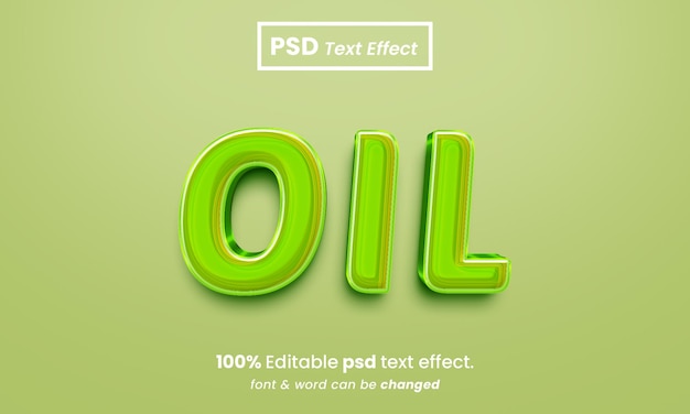 PSD effet de texte premium psd modifiable à l'huile 3d