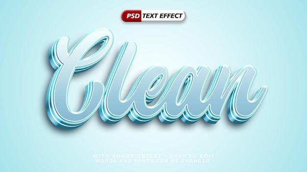 PSD effet de texte propre modifiable avec style 3d