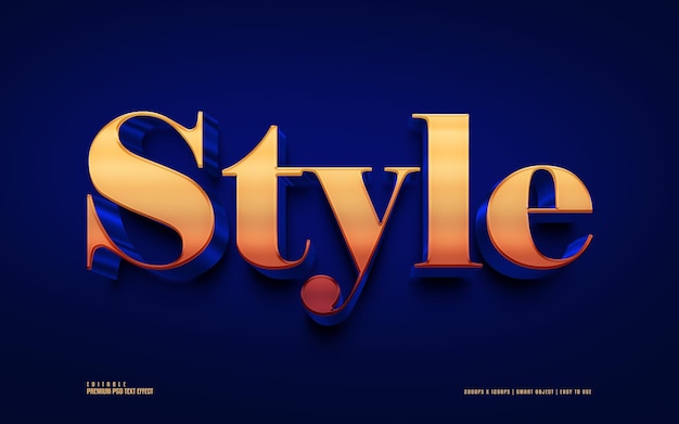 Effet De Texte Psd 3d Modifiable De Style Premium