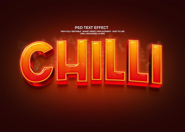Effet de texte PSD au piment