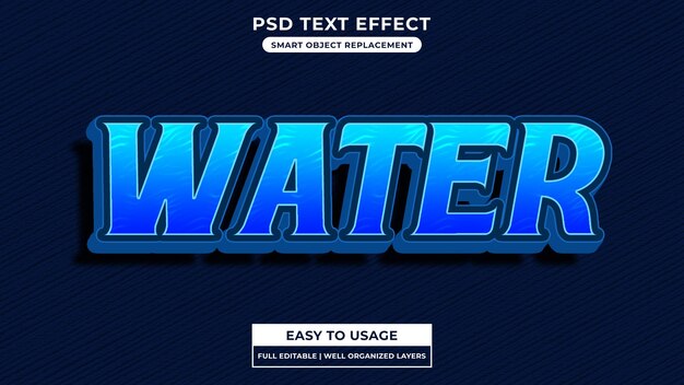 Effet De Texte Psd Eau