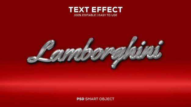 Effet De Texte Psd Lamborghini Facile à Utiliser Et Modifiable