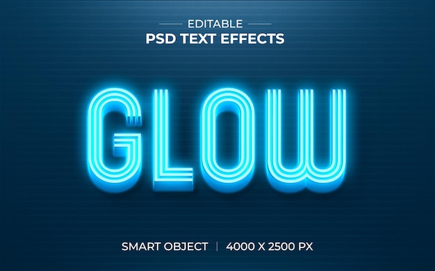 Effet De Texte Psd Lueur