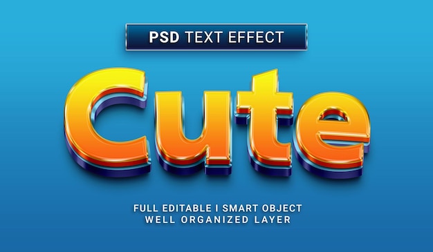 Effet De Texte Psd Mignon