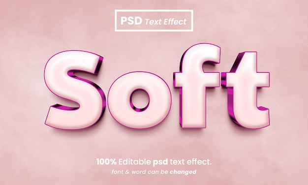 Effet De Texte Psd Modifiable 3d Doux