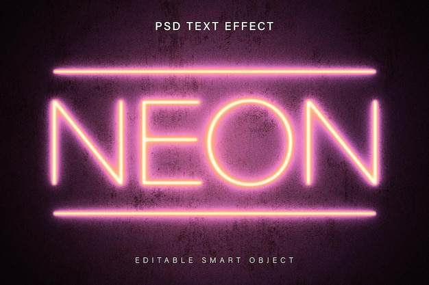 PSD effet de texte psd néon