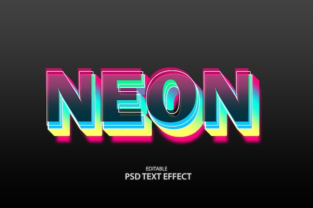 Effet De Texte Psd Néon