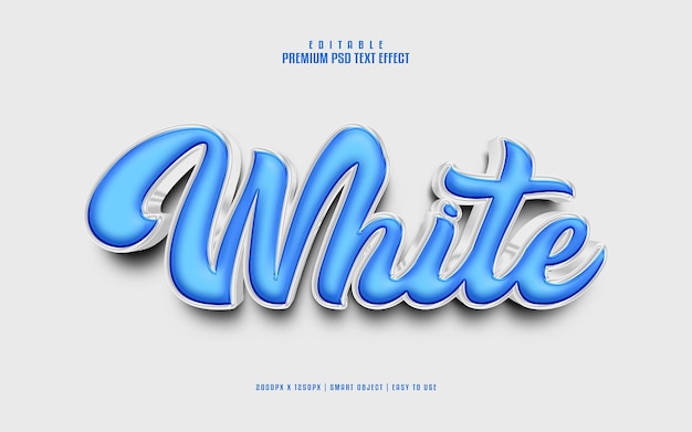 Effet De Texte Psd Premium Modifiable Blanc