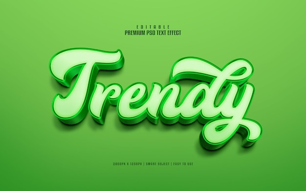 Effet de texte psd premium modifiable à la mode
