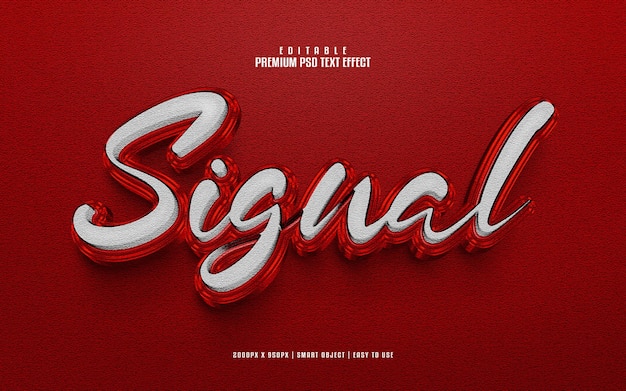 Effet de texte psd premium modifiable par signal