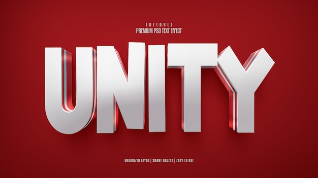 Effet de texte psd premium modifiable par Unity