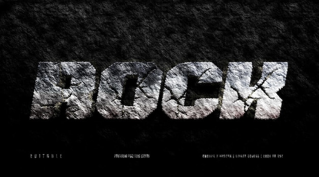 Effet De Texte Psd Premium Modifiable Rock