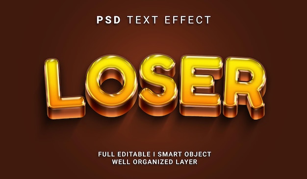 Effet De Texte Psd De Style 3d Perdant