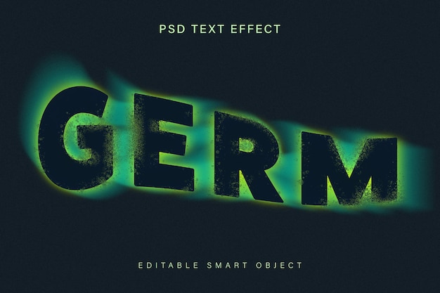 PSD effet de texte psd de texture de germe vert