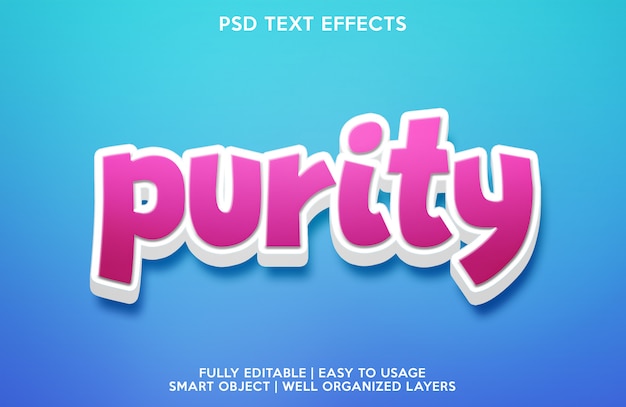 PSD effet de texte de pureté