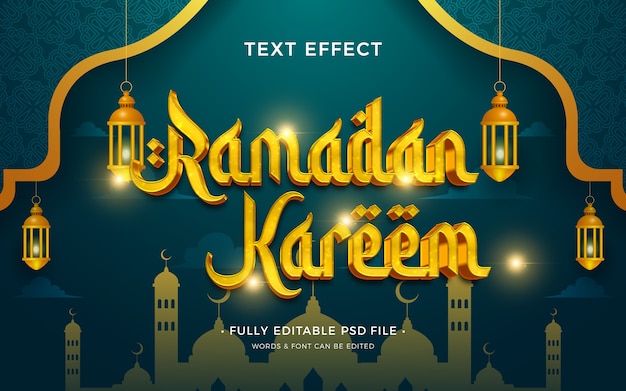 PSD effet de texte ramadan