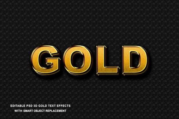 Effet de texte réaliste d'or