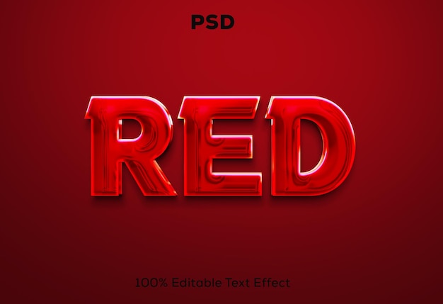 Effet de texte red 3D modifiable