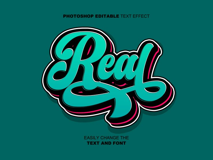 PSD effet de texte réel - design modifiable par photoshop