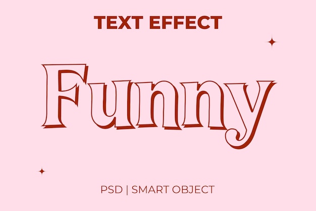 Effet De Texte Rétro 3d Drôle Psd