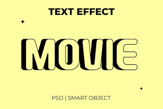 Effet De Texte Rétro De Film