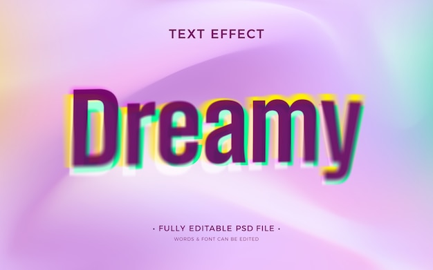 PSD effet de texte de rêve