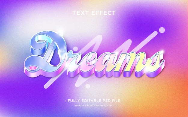 Effet de texte de rêve