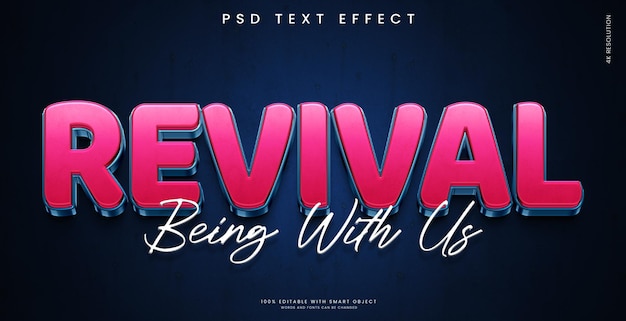 Effet de texte Revival 3d