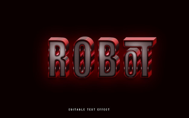 Effet de texte robot 3d