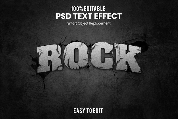 PSD effet de texte rock