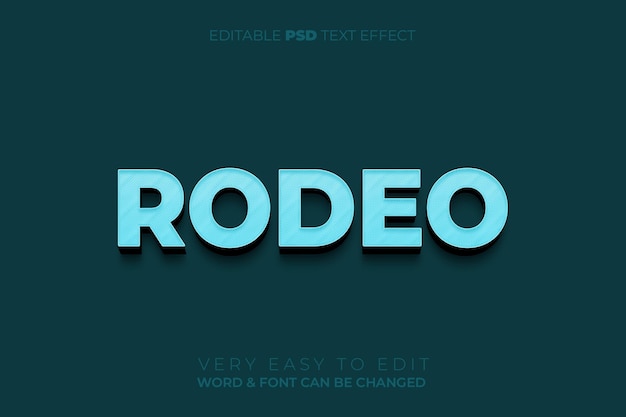 Effet de texte Rodeo 3D