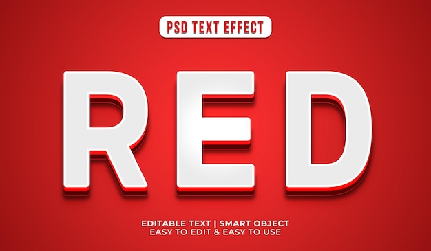 Effet De Texte Rouge Modifiable