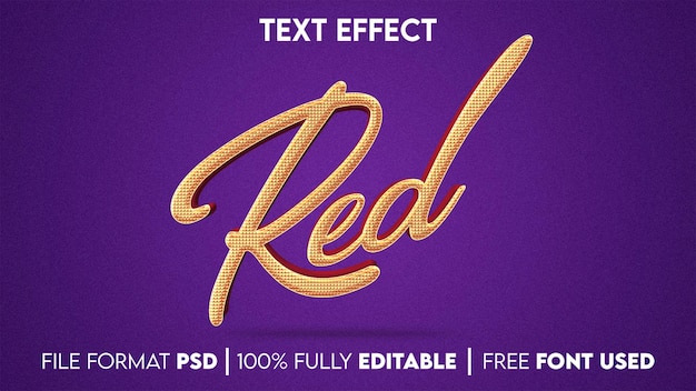 PSD effet de texte rouge