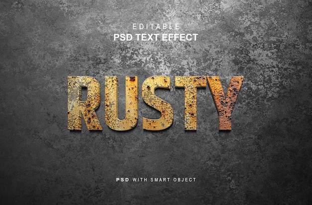 Effet de texte rouillé