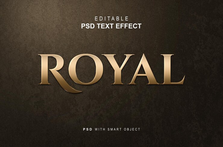 PSD effet de texte royal