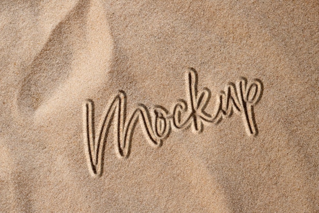 PSD effet de texte sur le sable